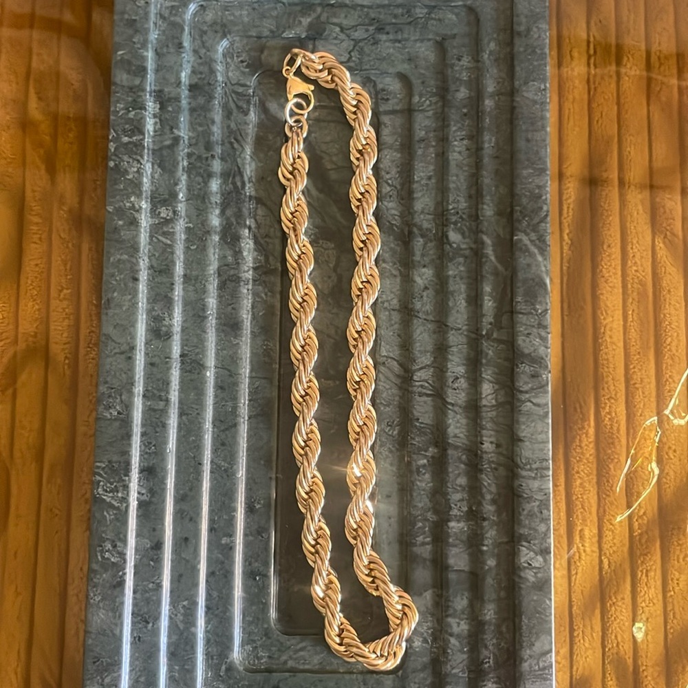 HRH COLLECTION ROPE GOLD TONED NECKLACE